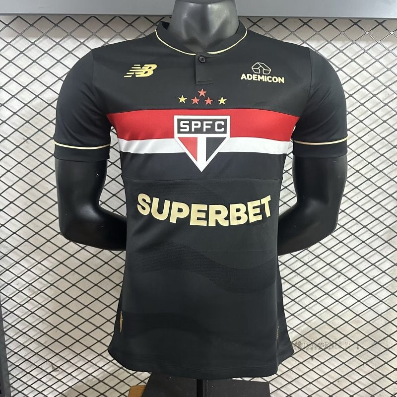 Camisa São Paulo III 25/26 Jogador Masculina Preta e Dourada