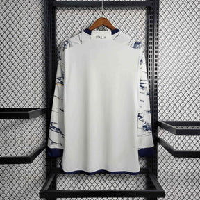 Camisa Itália Branca Manga Longa 23/24 - Versão Torcedor