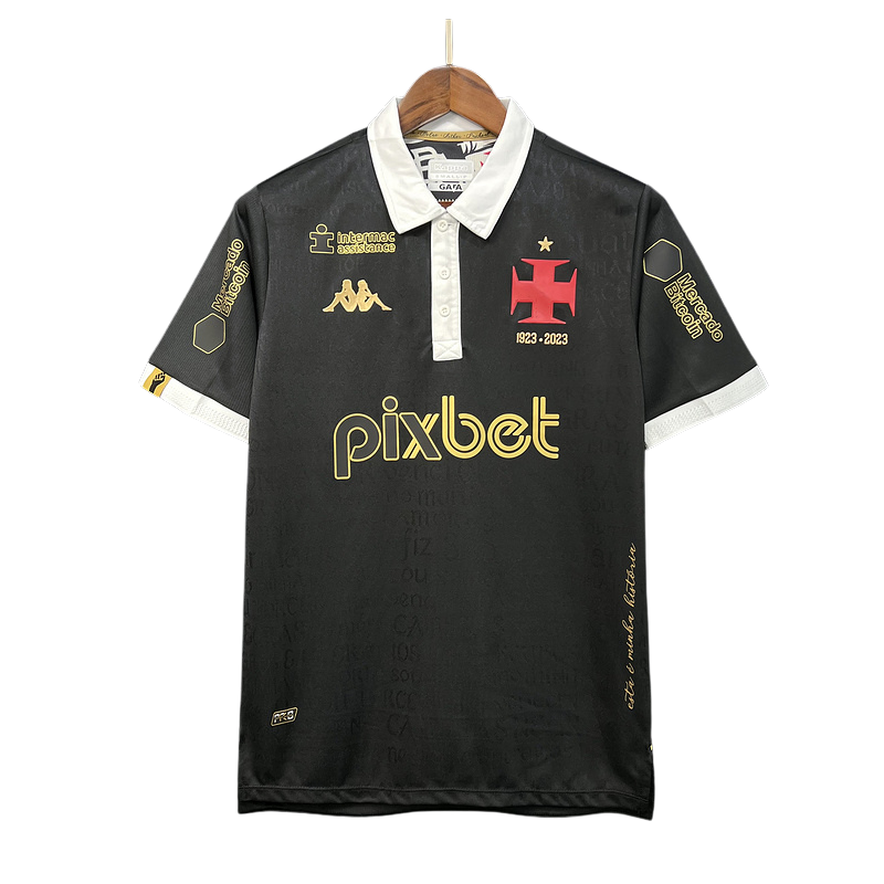 Vasco 23-24 terceira camisa Away Black Full patrocínio