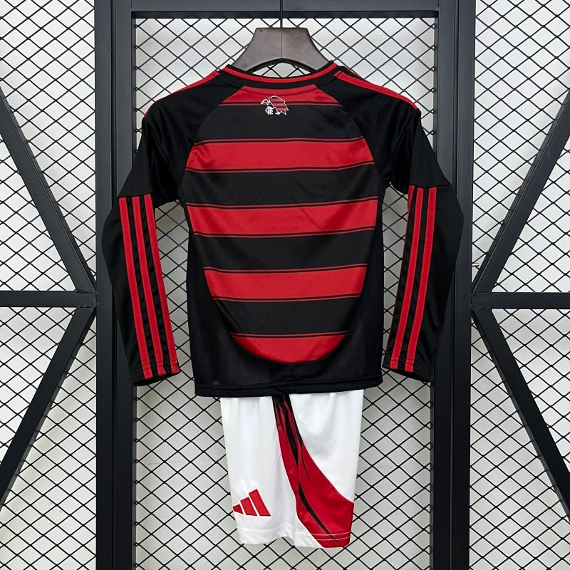 Kit Infantil Flamengo Titular 25/26 Manga Longa