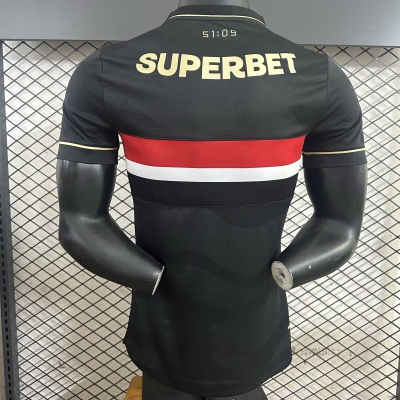 Camisa São Paulo III 25/26 - Jogador Masculina - Preta e Dourada