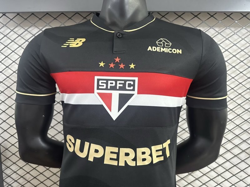Camisa São Paulo III 25/26 - Jogador Masculina - Preta e Dourada
