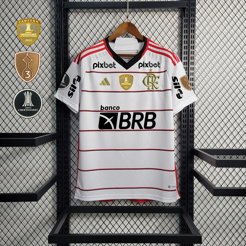 Flamengo 23-24 away Full patrocínio + patches