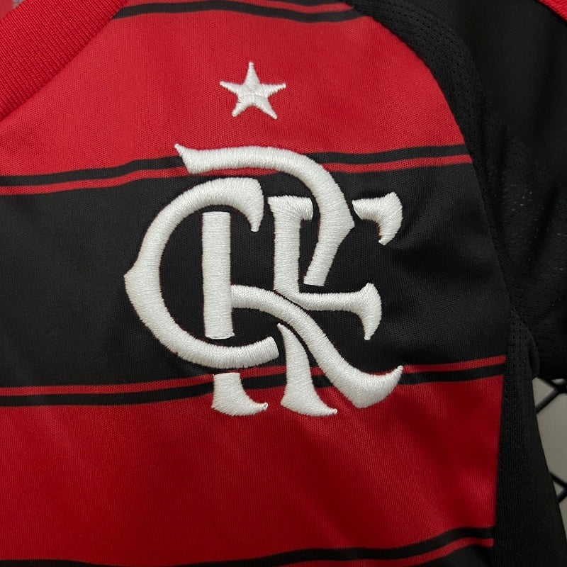 Kit Infantil Flamengo Titular 25/26 Manga Longa