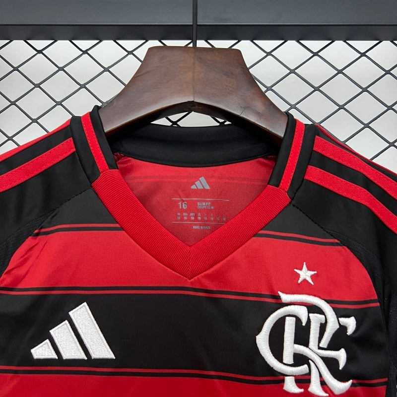 Kit Infantil Flamengo Titular 25/26 Manga Longa