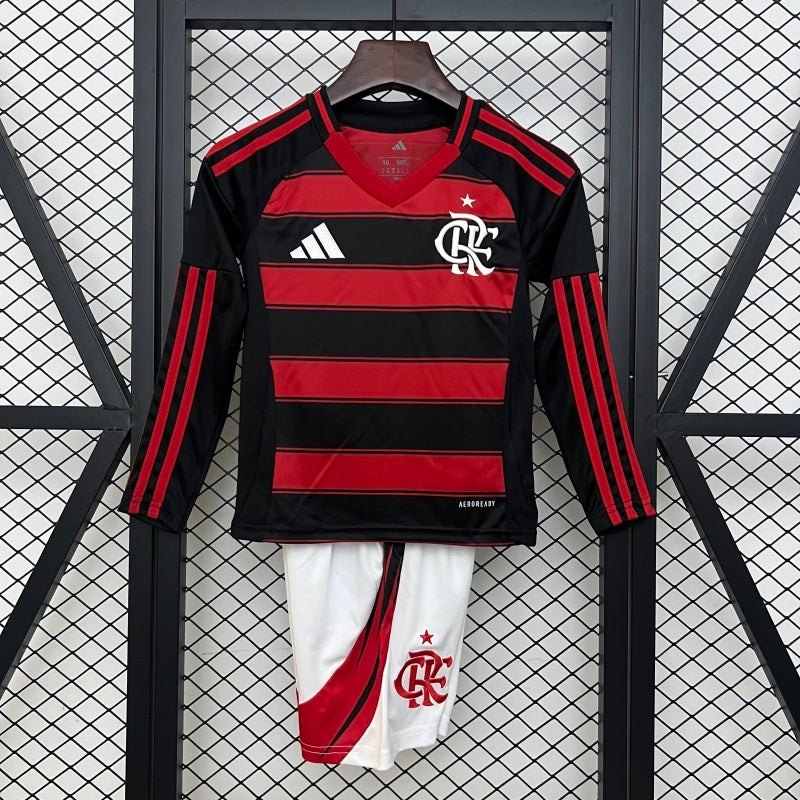 Kit Infantil Flamengo Titular 25/26 Manga Longa