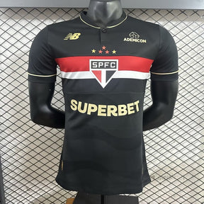Camisa São Paulo III 25/26 - Jogador Masculina - Preta e Dourada