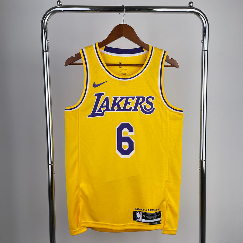 NBA LAKERS LEBRON JAMES 6 yellow