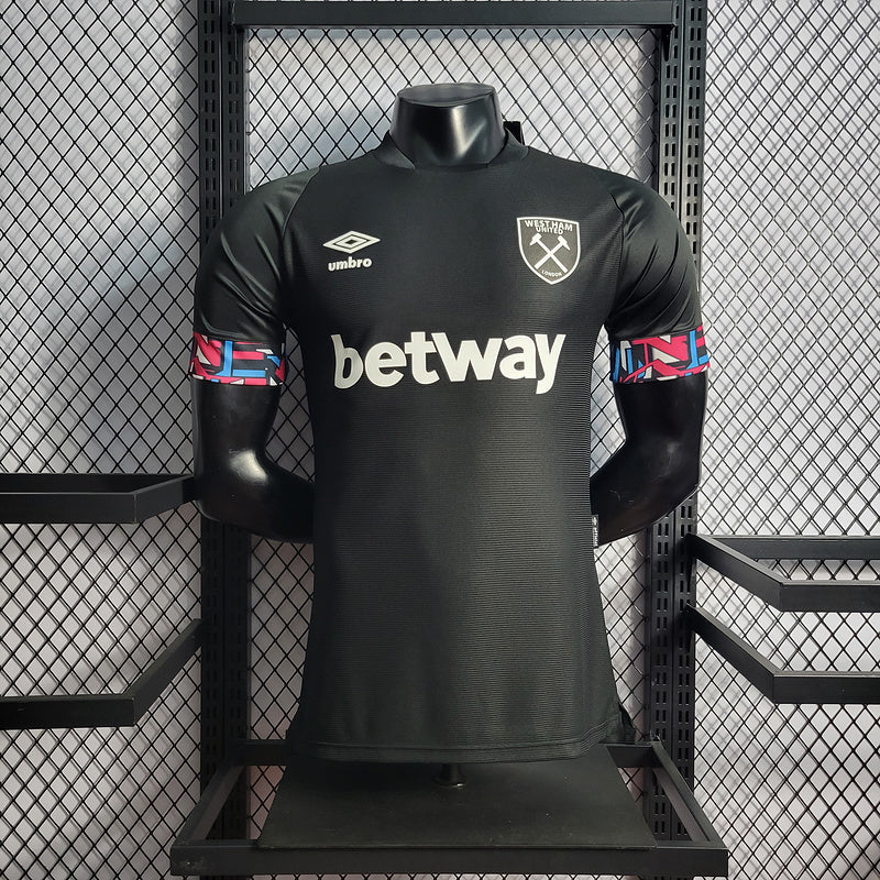 West ham 22-23 away balck versão jogador